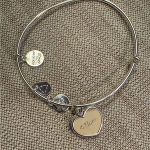 Alex & Ani Mother Love You Unconditionally silver bangle bracelet.
